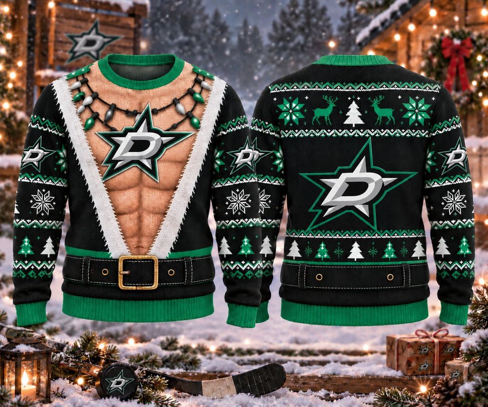 Dallas Stars Funny Body Christmas Ugly Sweater