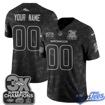 Denver Broncos 2026 Salute to Service Vapor Custom Jersey - Stitched