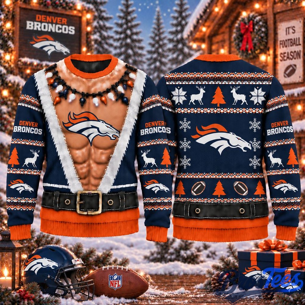 Denver Broncos Funny Body Christmas Ugly Sweater