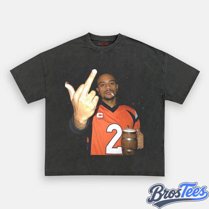Denver Broncos Patrick Surtain II Drinking & Middle Finger Tee