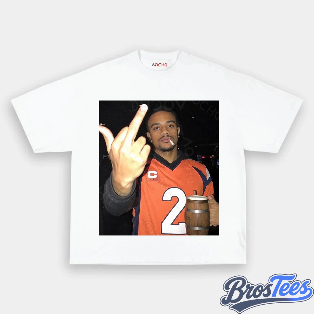 Denver Broncos Patrick Surtain II Drinking & Middle Finger Tee