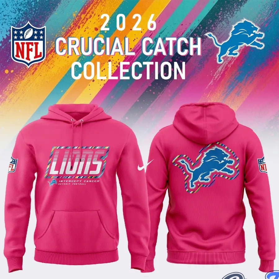 Detroit Lions 2026 Crucial Catch COLON CANCER Limited Edition Hoodie
