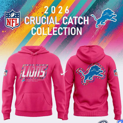 Detroit Lions 2026 Crucial Catch COLON CANCER Limited Edition Hoodie