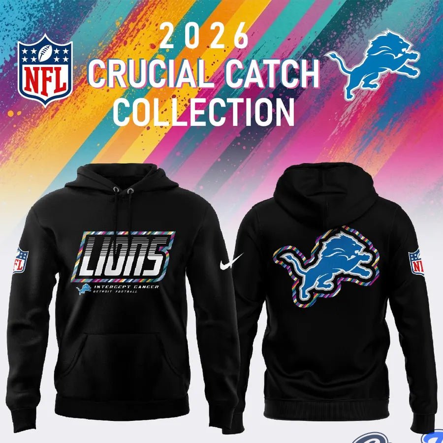 Detroit Lions 2026 Crucial Catch COLON CANCER Limited Edition Hoodie