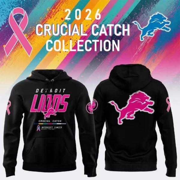 Detroit Lions 2026 Crucial Catch COLON CANCER Limited Edition Hoodie