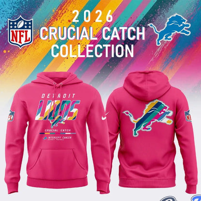 Detroit Lions 2026 Crucial Catch COLON CANCER Limited Edition Hoodie
