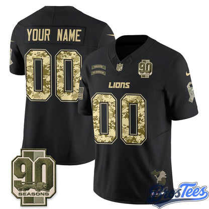 Detroit Lions 2026 Salute to Service Vapor Custom Jersey- Stitched