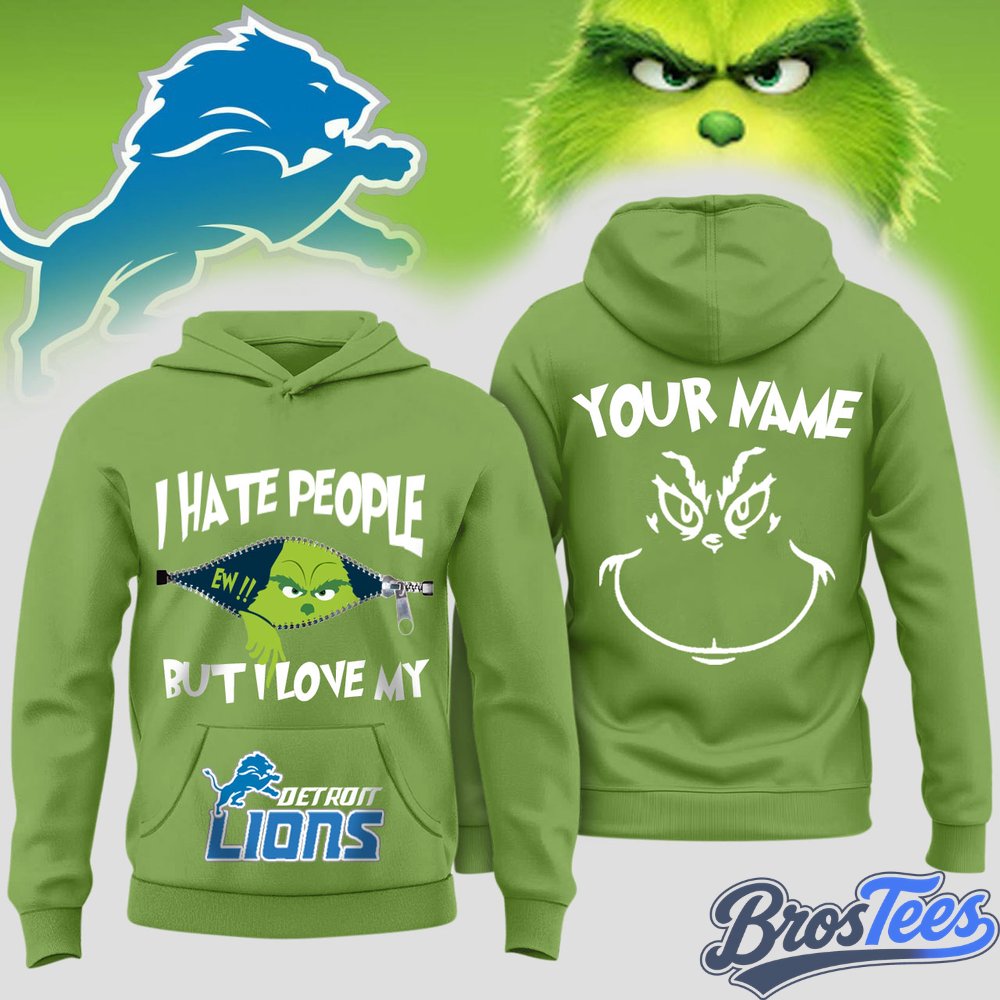 Detroit Lions x Grinch Custom Hoodie