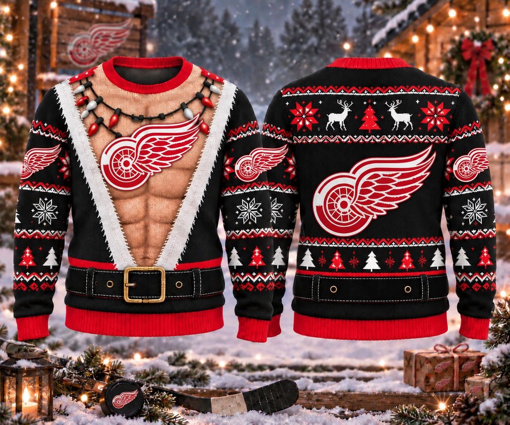 Detroit Red Wings Funny Body Christmas Ugly Sweater