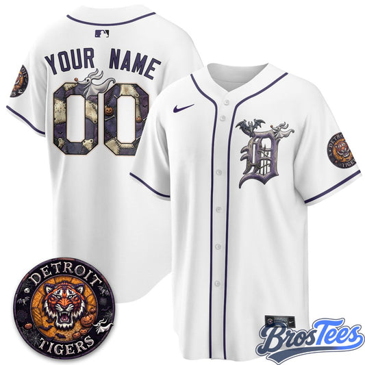Detroit Tigers Halloween Nightmare Edition Custom Baseball Jersey