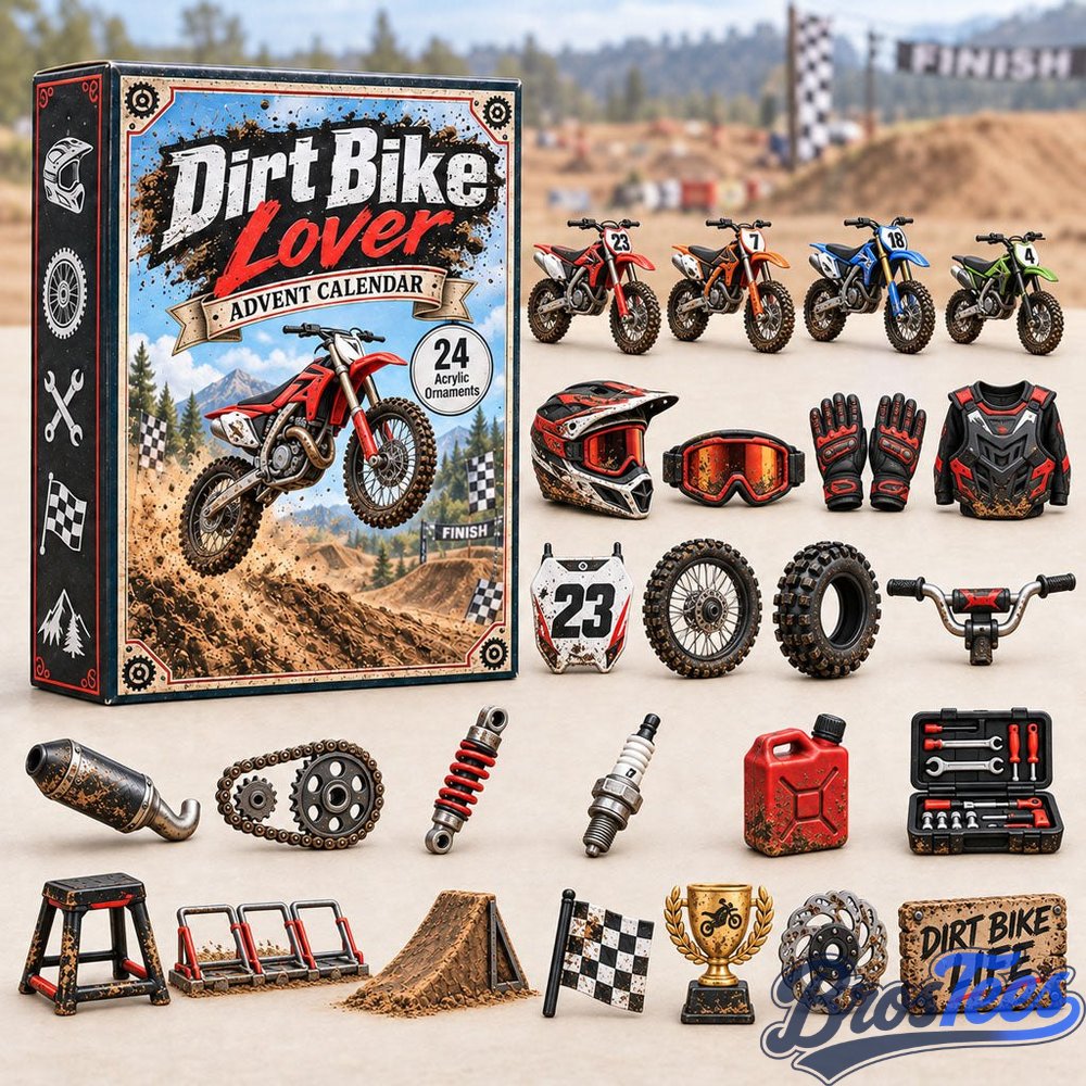 Dirt Bike Lover Advent Calendar 2026 - 24-Day Countdown, Acrylic Charms
