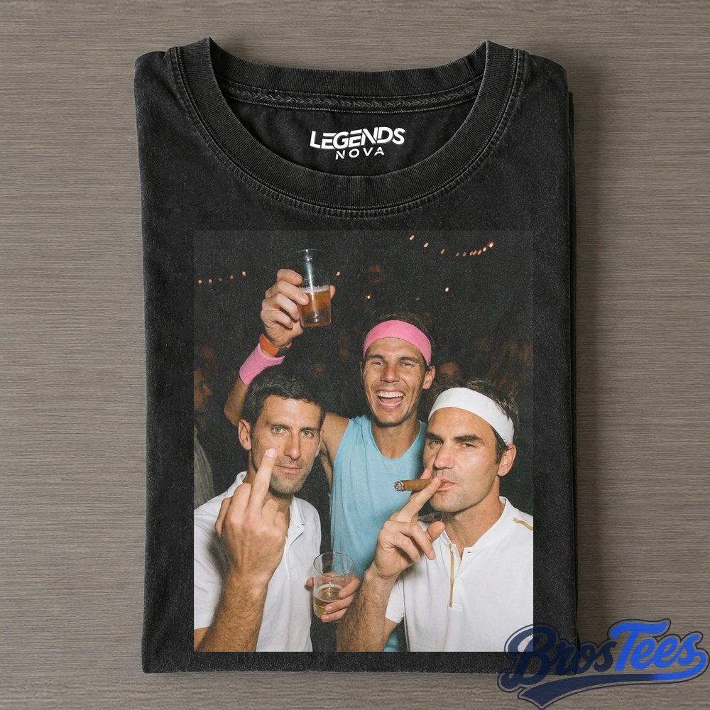 Djokovic & Nadal & Federer 2026 Middle Finger T-Shirt