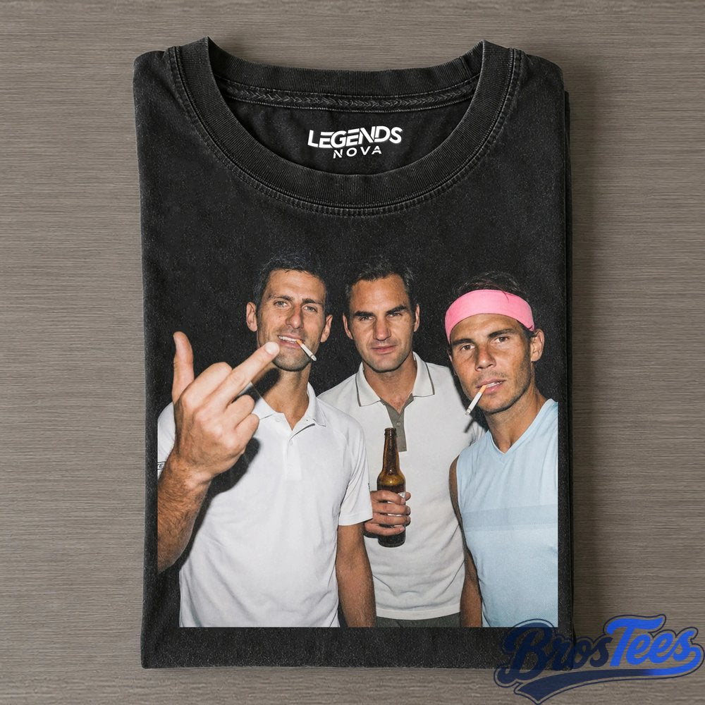 Djokovic & Nadal & Federer 2026 Middle Finger T-Shirt