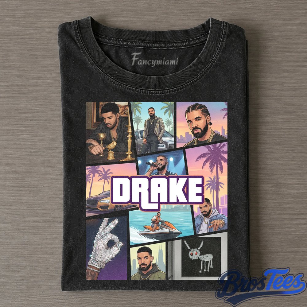 Drake GTA Collage Style Tee
