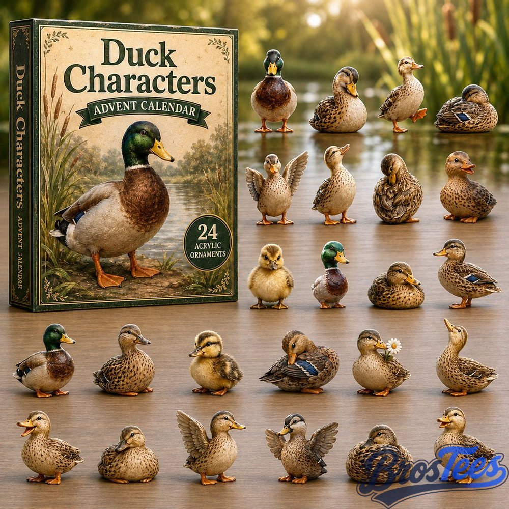 Duck Characters Advent Calendar 2026 - 24-Day Countdown, Acrylic Charms