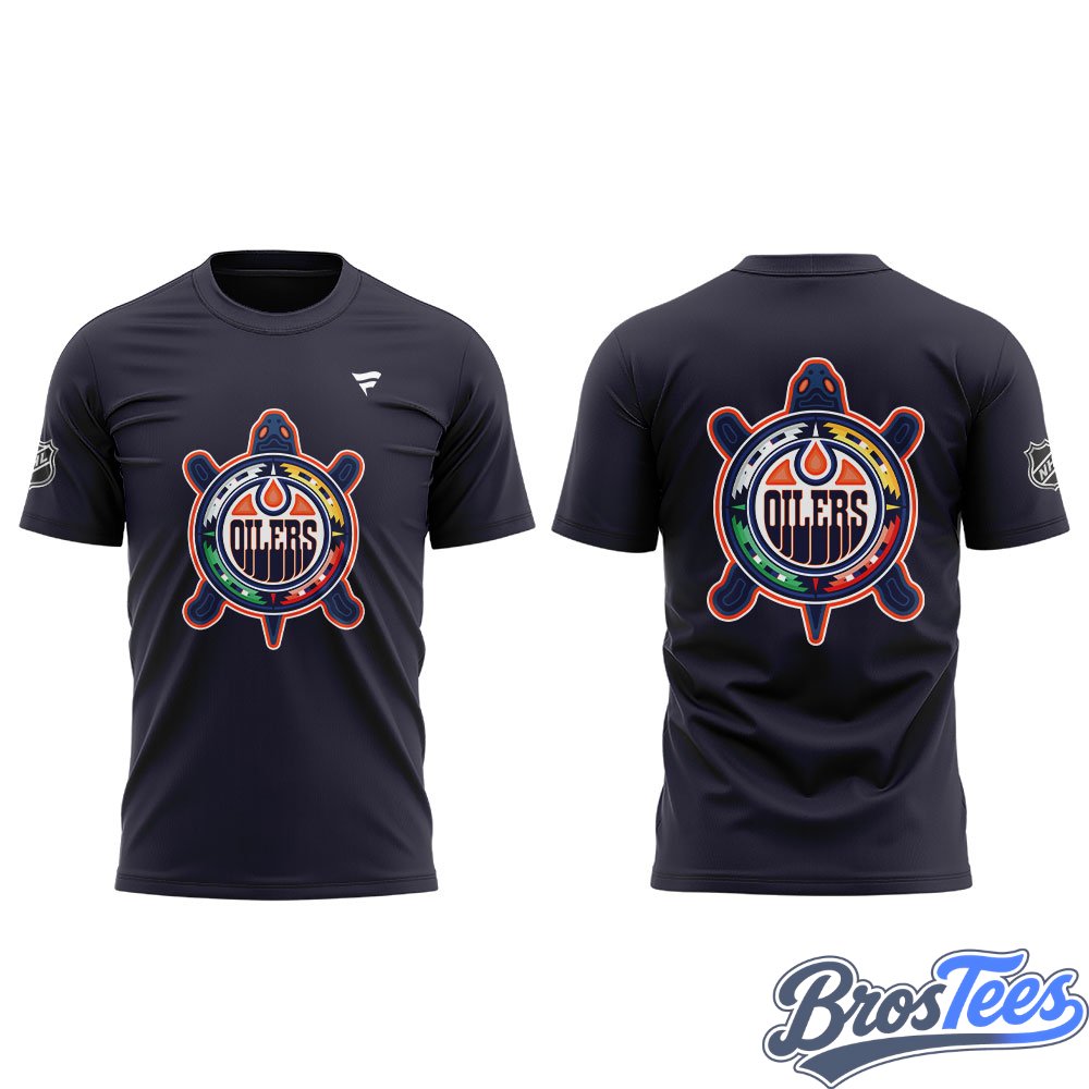 Edmonton Oilers Our Turtle Island Shirt At The Annual Indigenous Peoples Festival