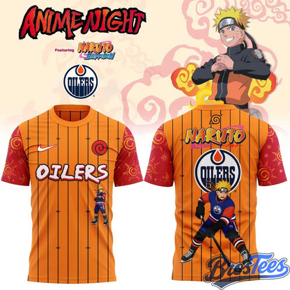 Edmonton Oilers x Naruto Anime Night Shirt