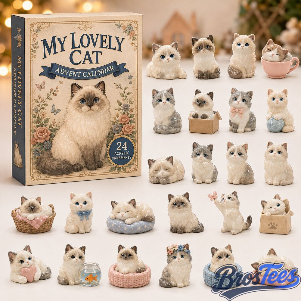 Elegant Felines Advent Calendar 2026 - 24-Day Countdown, Acrylic Charms