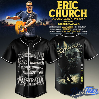 Eric Church Australian Tour 2027 Baseball Jersey