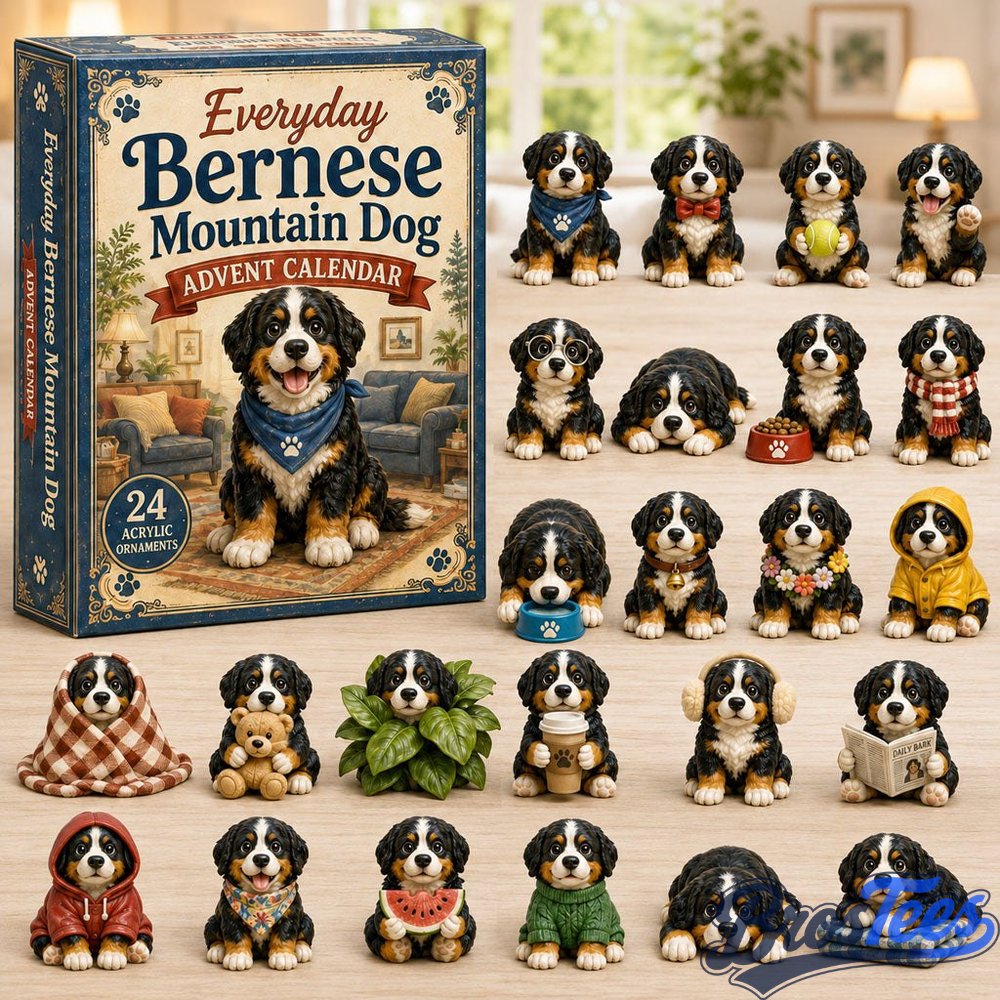 Everyday Bernese Mountain Dog Advent Calendar 2026 - 24-Day Countdown, Acrylic Charms
