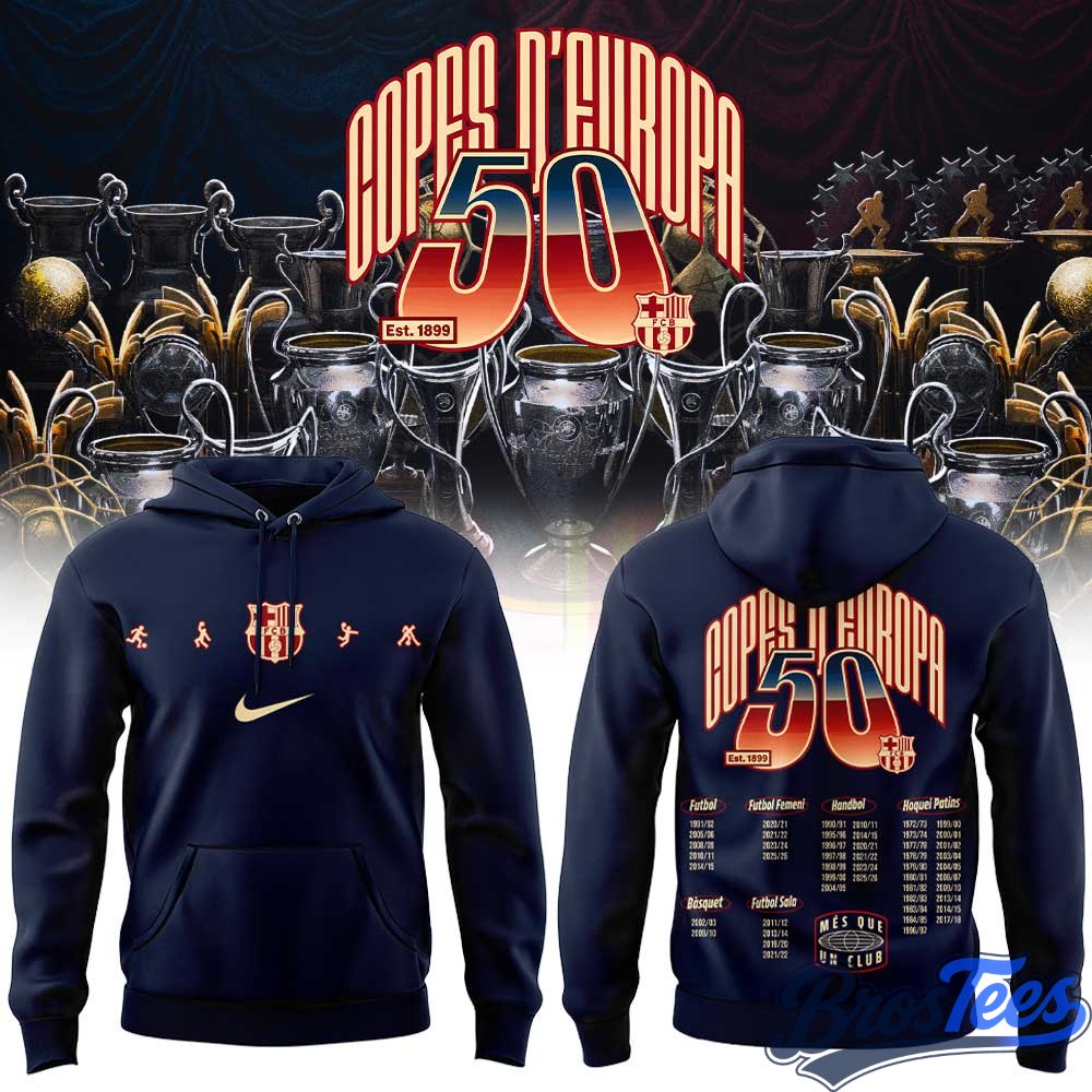 FC Barcelona Club celebrates 50 European Cups with an exclusive Hoodie