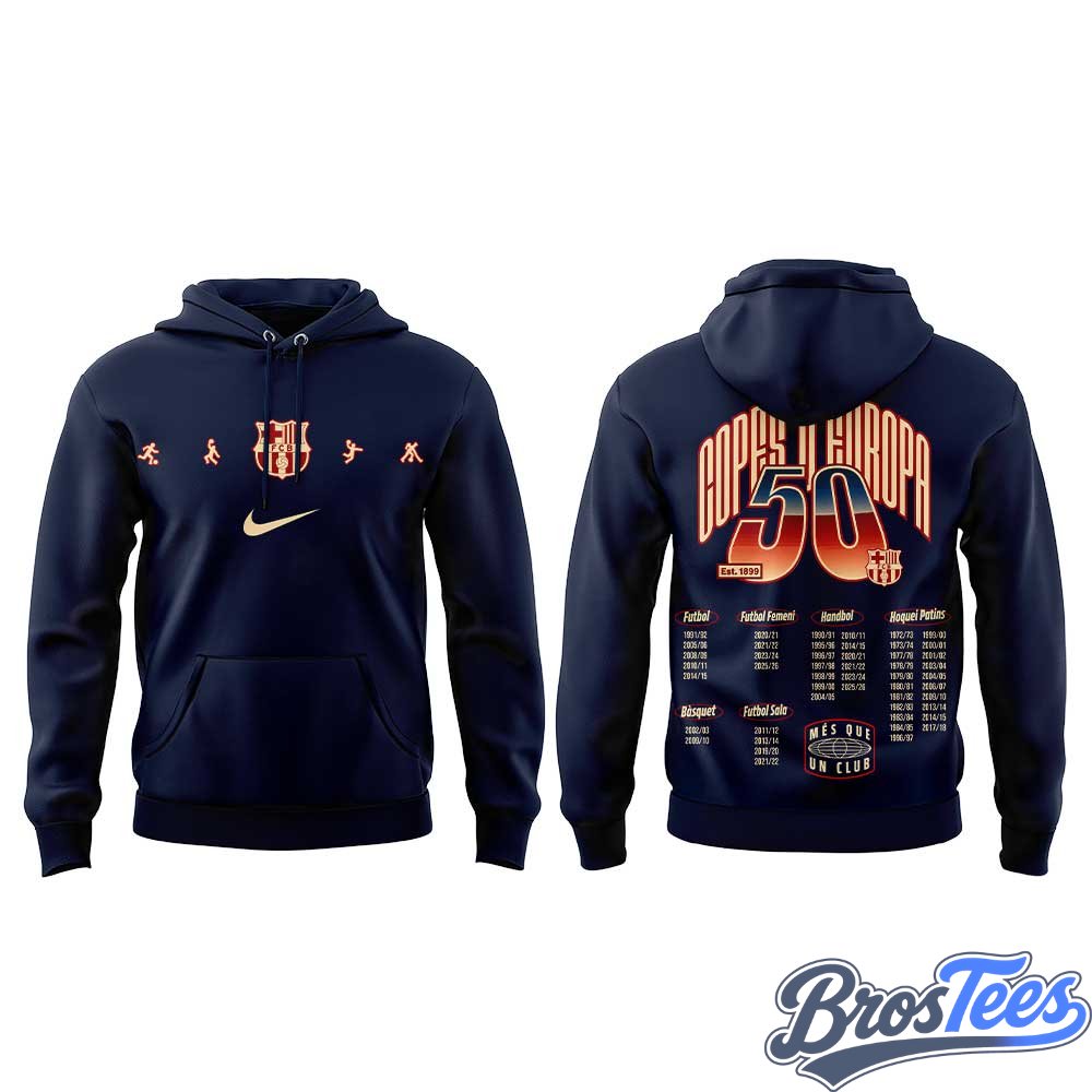 FC Barcelona Club celebrates 50 European Cups with an exclusive Hoodie