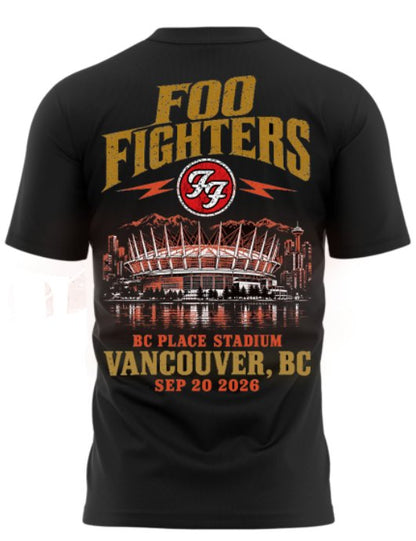 Foo Fighters BC Place Vancouver 2026 Tour Limited Edition T-Shirt