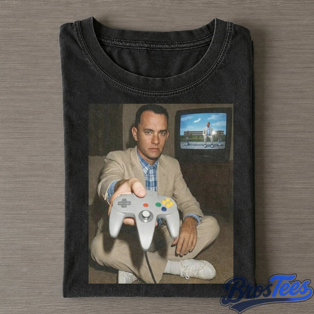 Forrest Gump Forrest Offering a Nintendo 64 Controller Tee