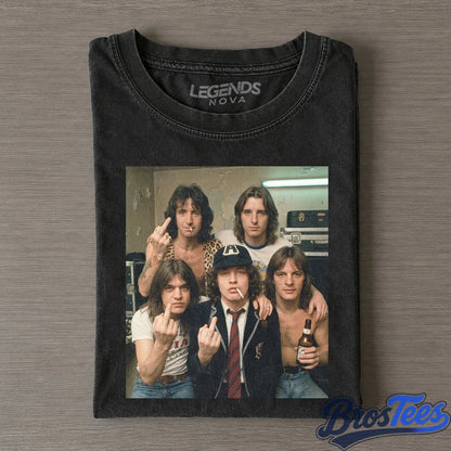 Funny ACDC Vintage Rock Band Tee