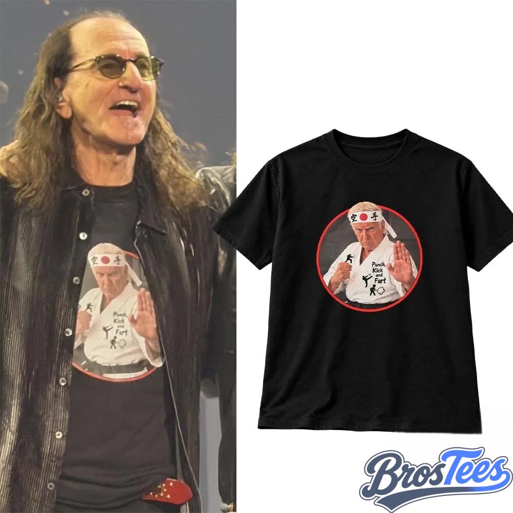 Geddy Lee Donald Trump Punch Kick And Fart Shirt