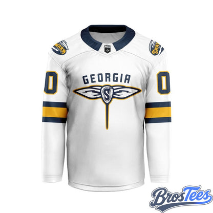 Georgia Swarm White Custom Hockey Jersey