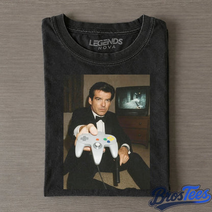 GoldenEye James Bond Offering a Nintendo 64 Controller Your Turn Tee