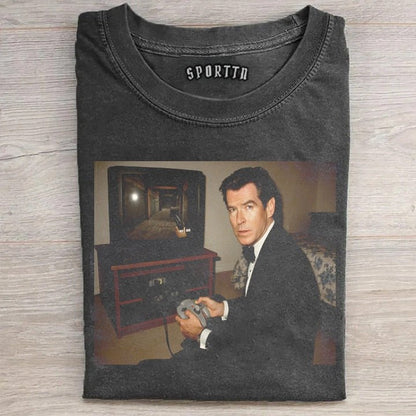 GoldenEye James Bond Offering a Nintendo 64 Controller Your Turn Tee