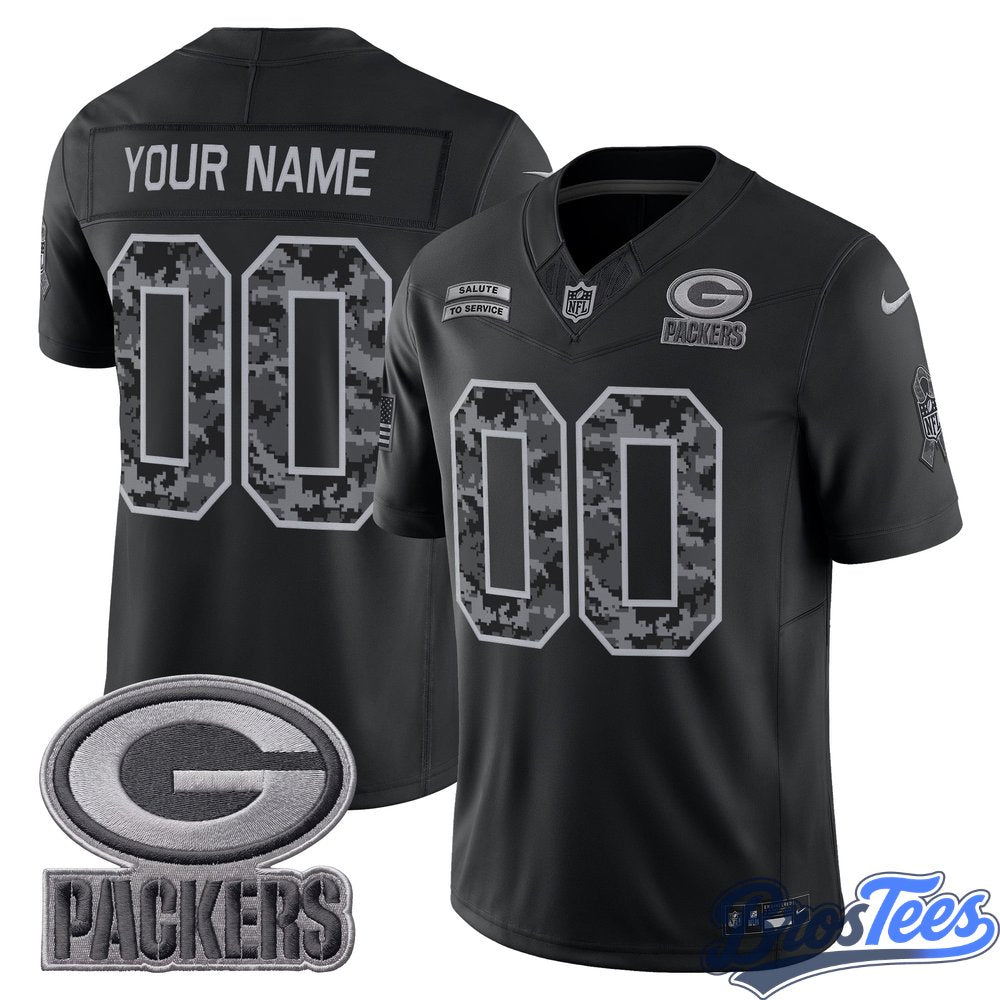 Green Bay Packers 2026 Salute to Service Vapor Limited Custom Jersey - Stitched