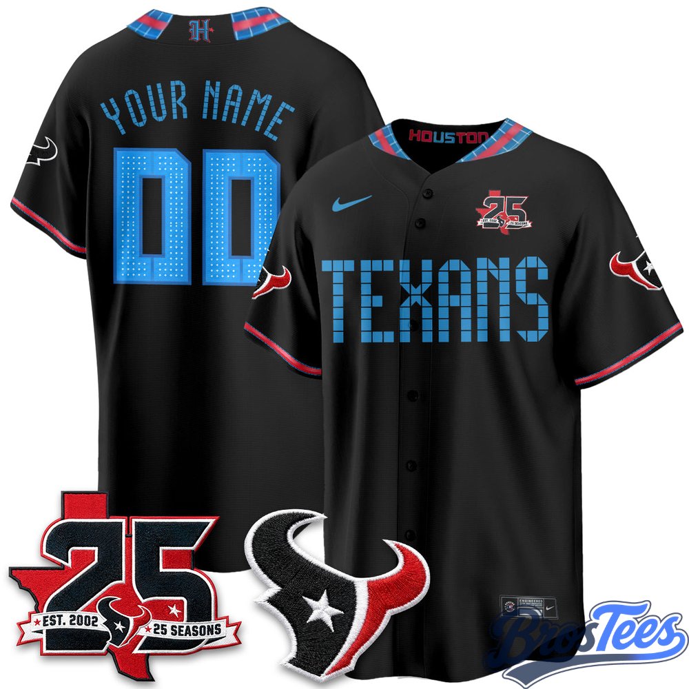 Houston Texans 2026 Rivalries Custom Baseball Jersey