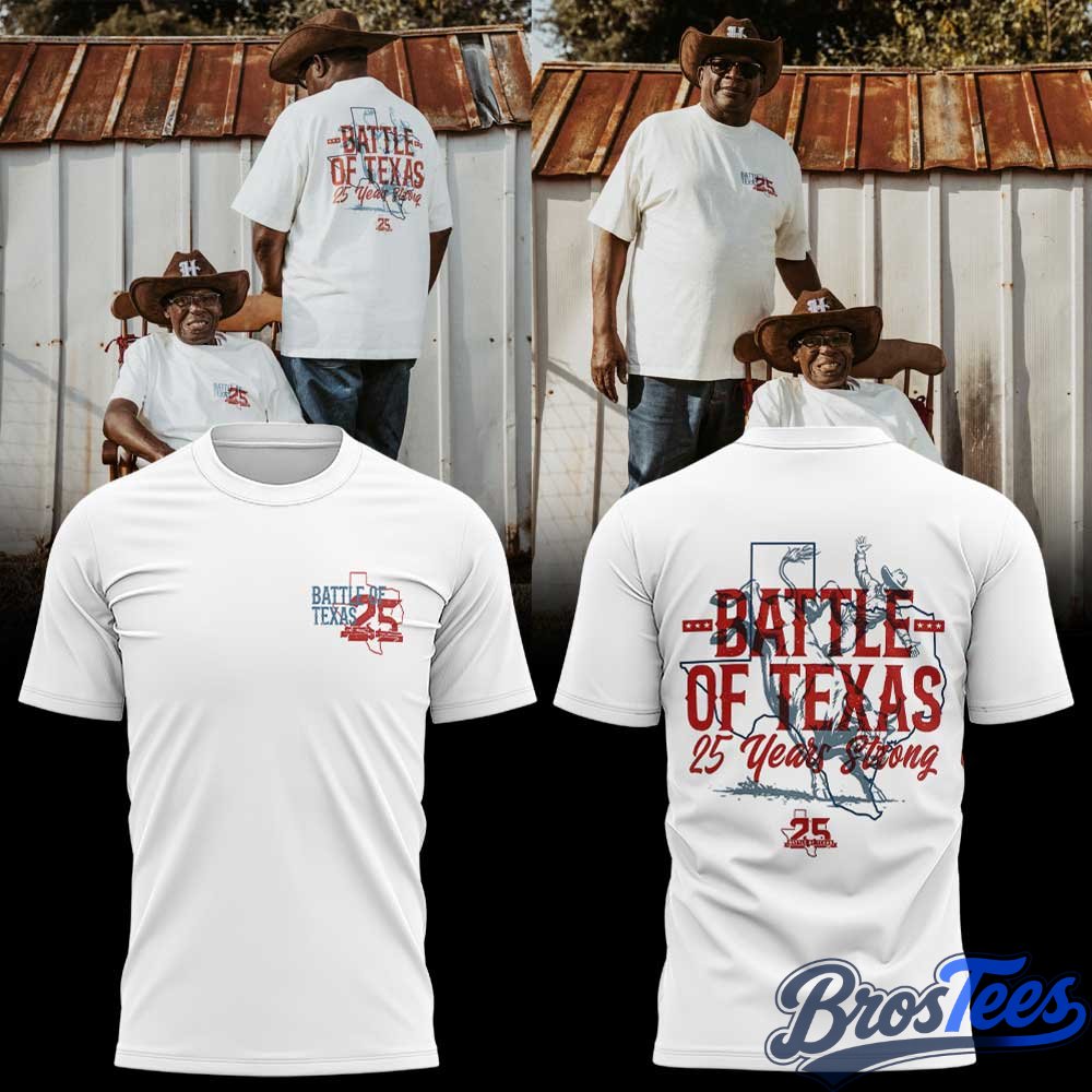Houston Texans Battle of Texas 25 Years Strong Special T-Shirt