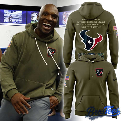 Houston Texans Coach DeMeco Ryans Salute to Service Hoodie