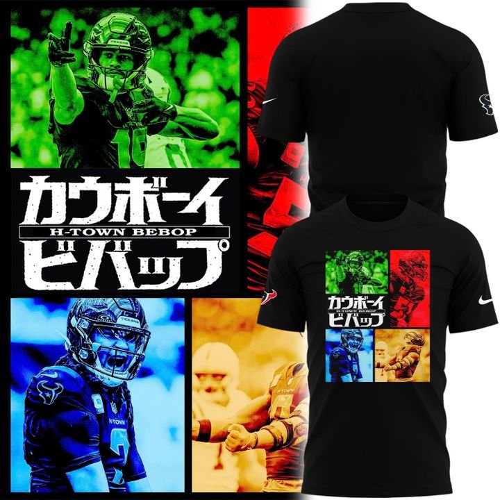 Houston Texans H-Town Bebop Special Black T-Shirt