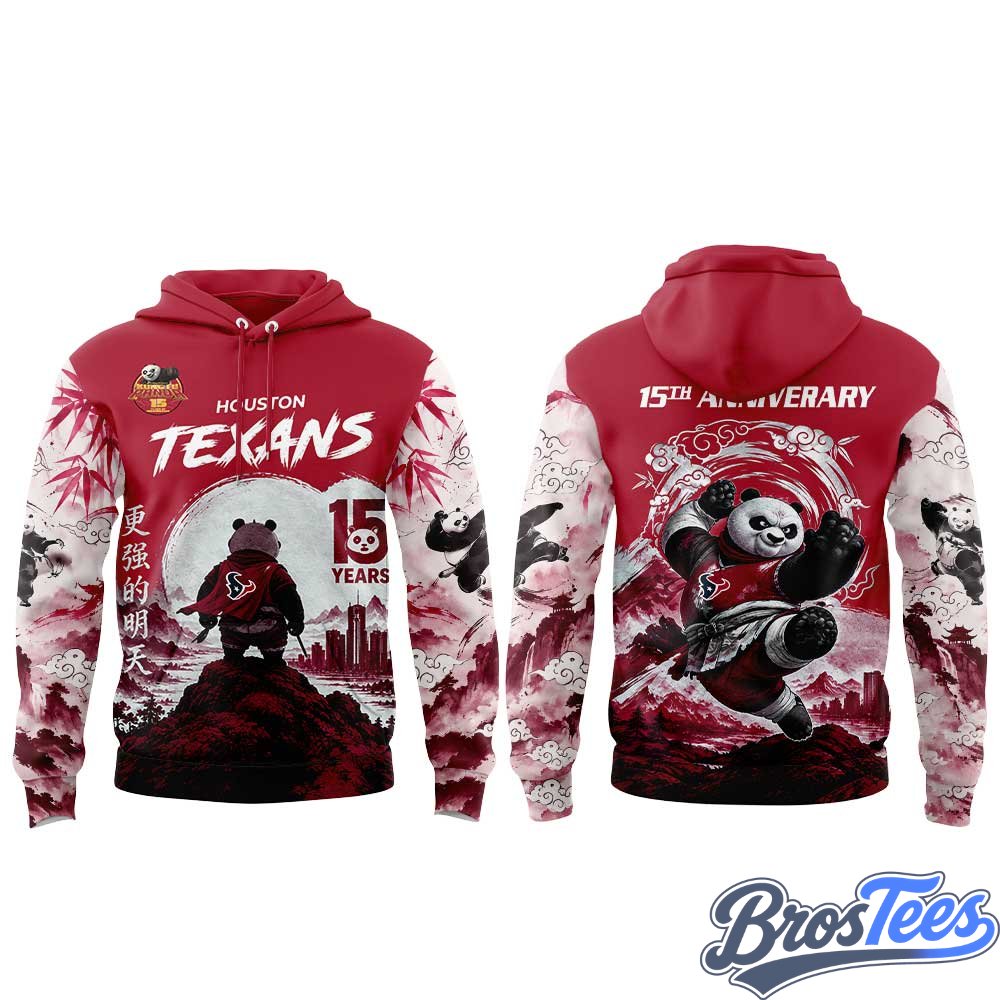 Houston Texans Kung Fu Panda 15th Anniversary Hoodie