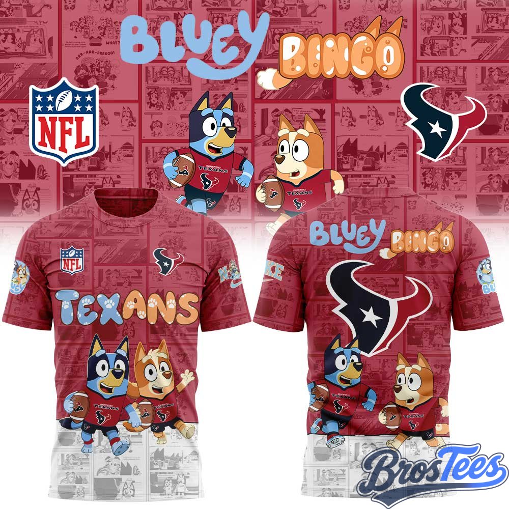 Houston Texans x Bluey and Bingo Shirt