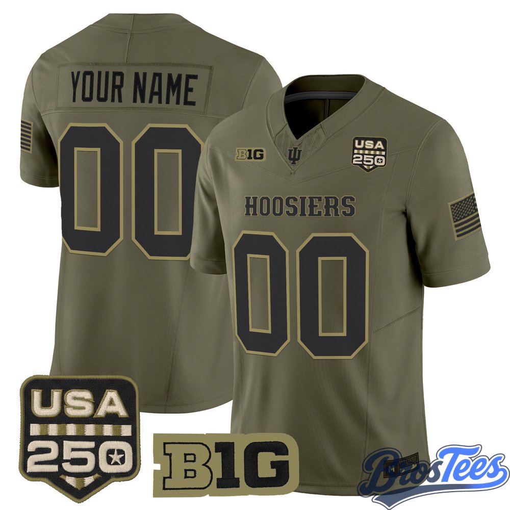 Indiana Hoosiers 2026 Salute to Service Vapor Limited Custom Jersey - Stitched