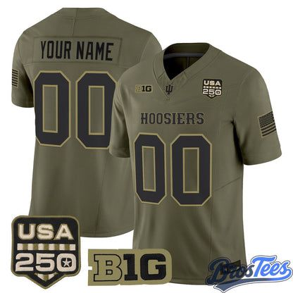 Indiana Hoosiers 2026 Salute to Service Vapor Limited Custom Jersey - Stitched
