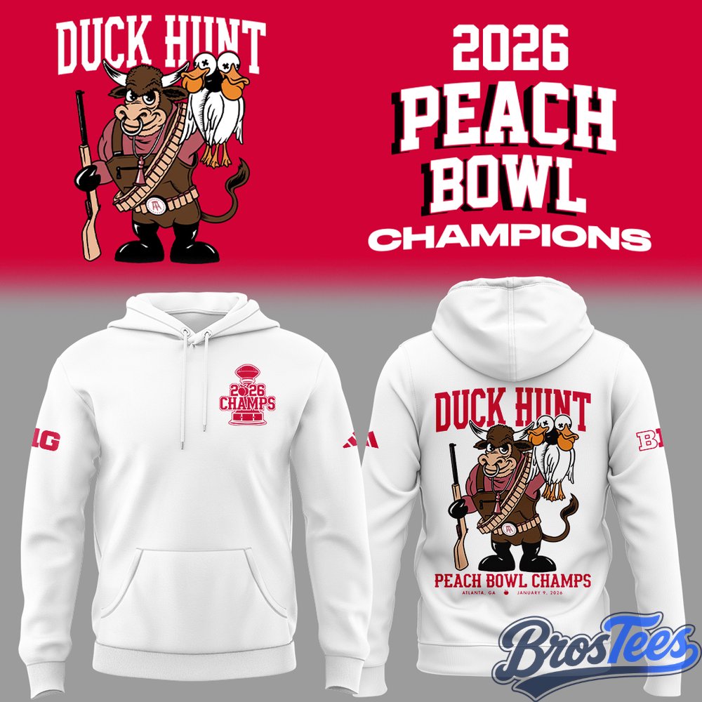 Indiana Hoosiers Peach Bowl Champions Duck Hunt Hoodie