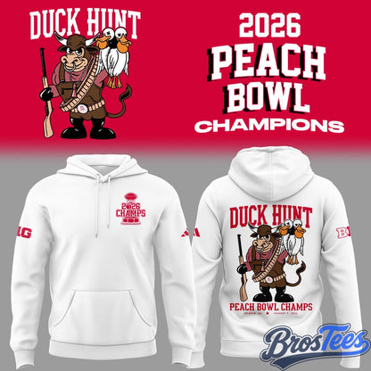 Indiana Hoosiers Peach Bowl Champions Duck Hunt Hoodie