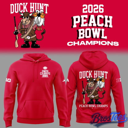 Indiana Hoosiers Peach Bowl Champions Duck Hunt Hoodie