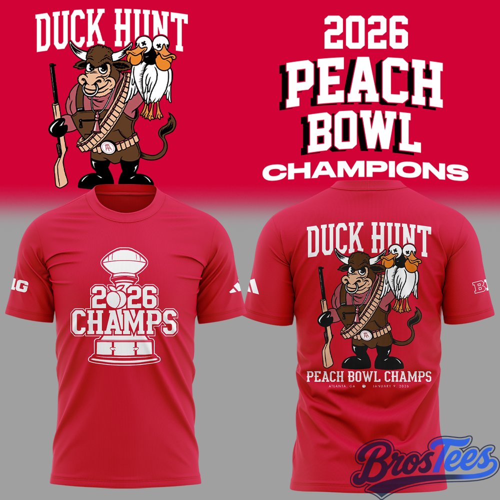 Indiana Hoosiers Peach Bowl Champions Duck Hunt T-Shirt