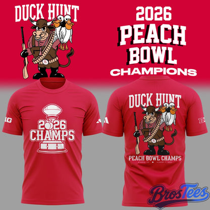 Indiana Hoosiers Peach Bowl Champions Duck Hunt T-Shirt
