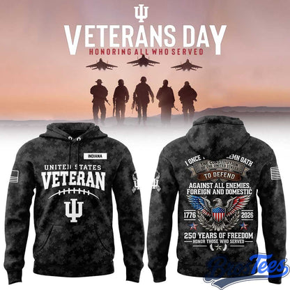 Indiana Hoosiers Veterans Day 2026 Hoodie