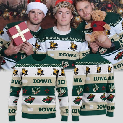 Iowa Wild Tastefully Tacky Holiday Sweater