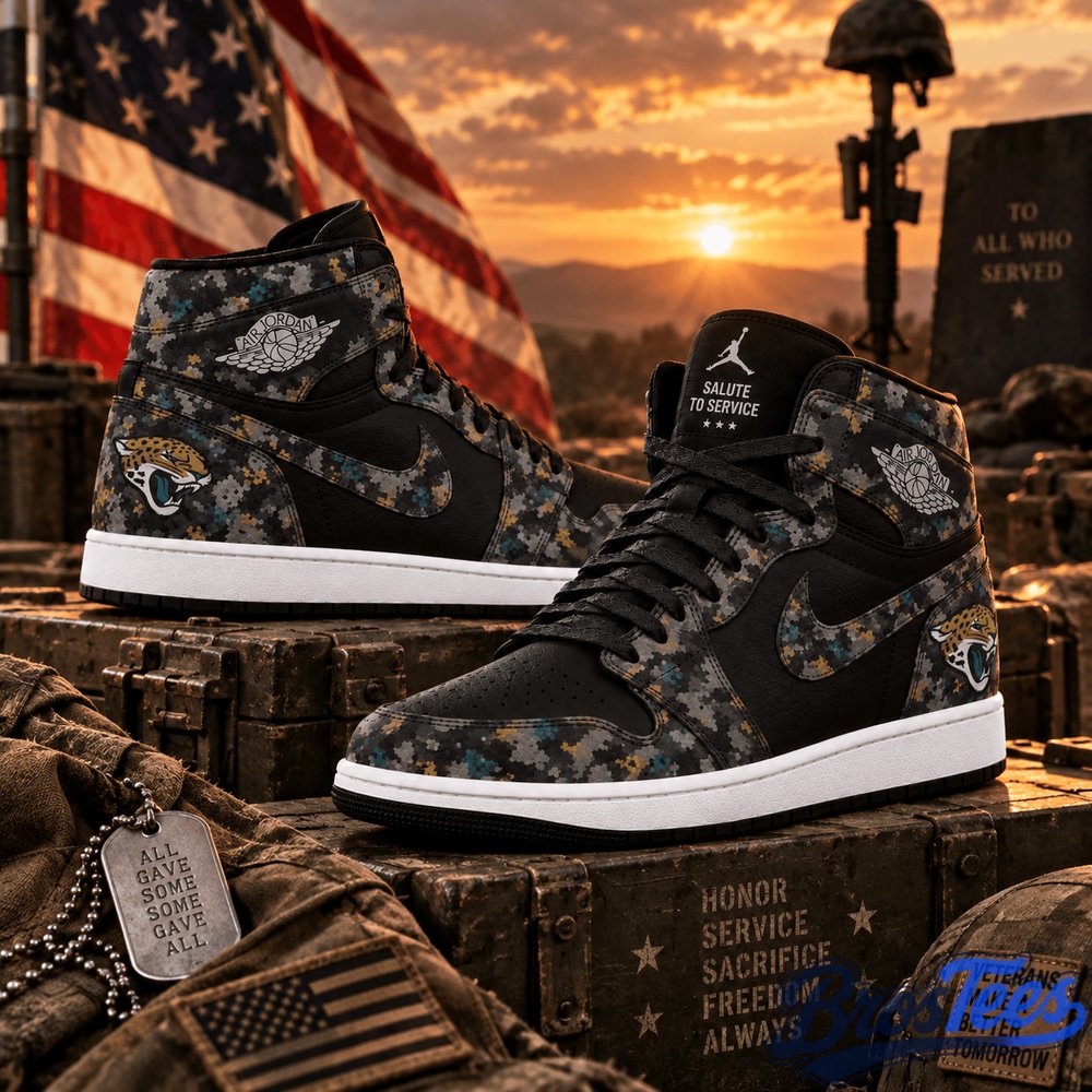 Jacksonville Jaguars 2026 Salute to Service Black Camo AJ1 High Top Shoes